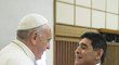 Diego Maradona se setkal s papežem Františkem.