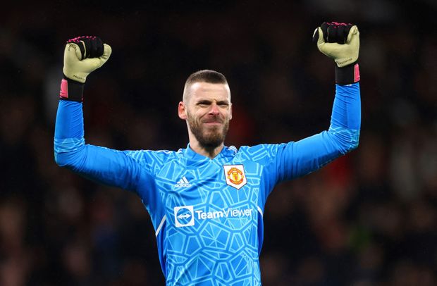 David de Gea se raduje z postupu David de Gea se raduje z postupu