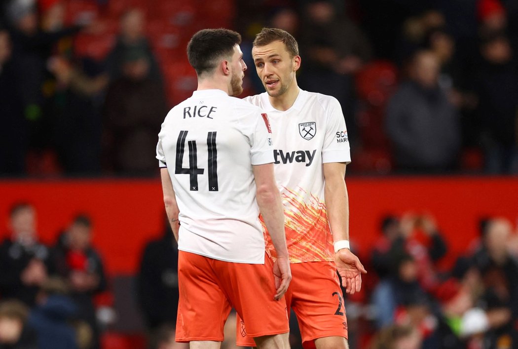 Declan Rice a Tomáš Souček po zápase