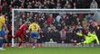 Slovenský brankář Shrewsbury Marko Maroši v utkání FA Cupu proti Liverpoolu