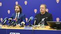 Předseda FAČR David Trunda a reprezentační manažer fotbalového národního týmu Pavel Nedvěd