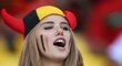 Sedmnáctiletá belgická kráska Axelle Despiegelaere se blýskla jako zapálená fanynka na světovém šampionátu