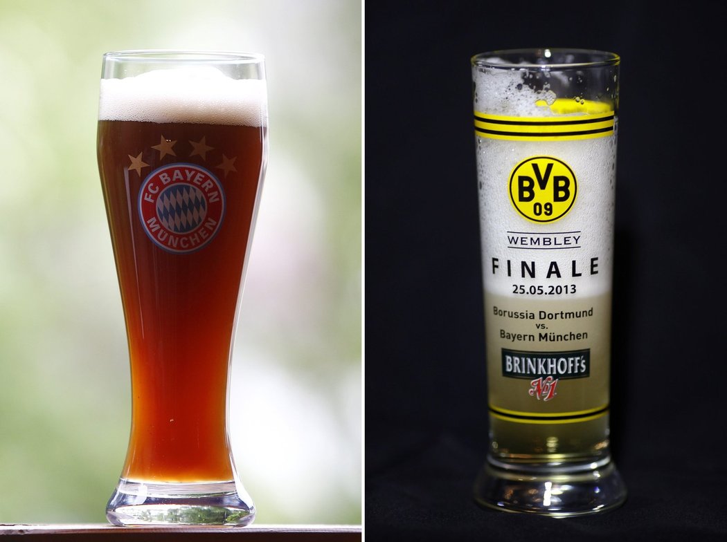 Jakým pivem budou zapíjet vítězství v Lize mistrů? Bayern i Borussia už má své nápoje nachytsané...