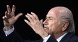 Sepp Blatter při volební řeči na kongresu FIFA