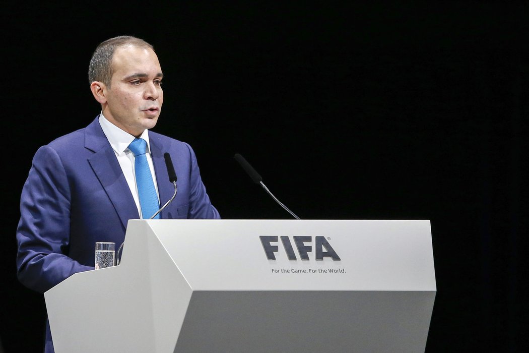 Kandidát na post prezidenta FIFA Prince Al Al- Hussein