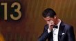 Emotivní Cristiano Ronaldo se po výhře Zlatého míče neubránil slzám