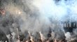 Sparťanští fanoušci si na utkání proti Zlínu připravili pyrotechnickou show