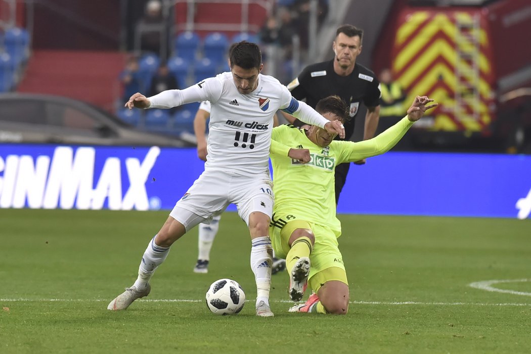 Robert Hrubý vedl Baník v derby s Karvinou jako kapitán