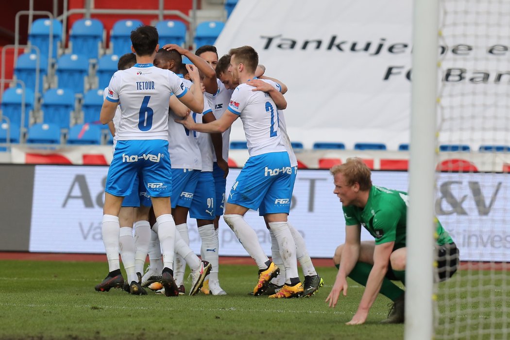 Fotbalisté Baníku Ostrava porazili Příbram 5:0
