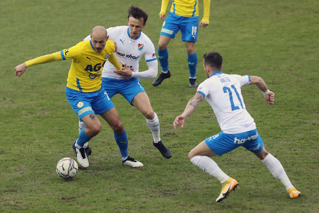 Utkání 21. kola FORTUNA:LIGY mezi Baníkem Ostrava a Teplicemi