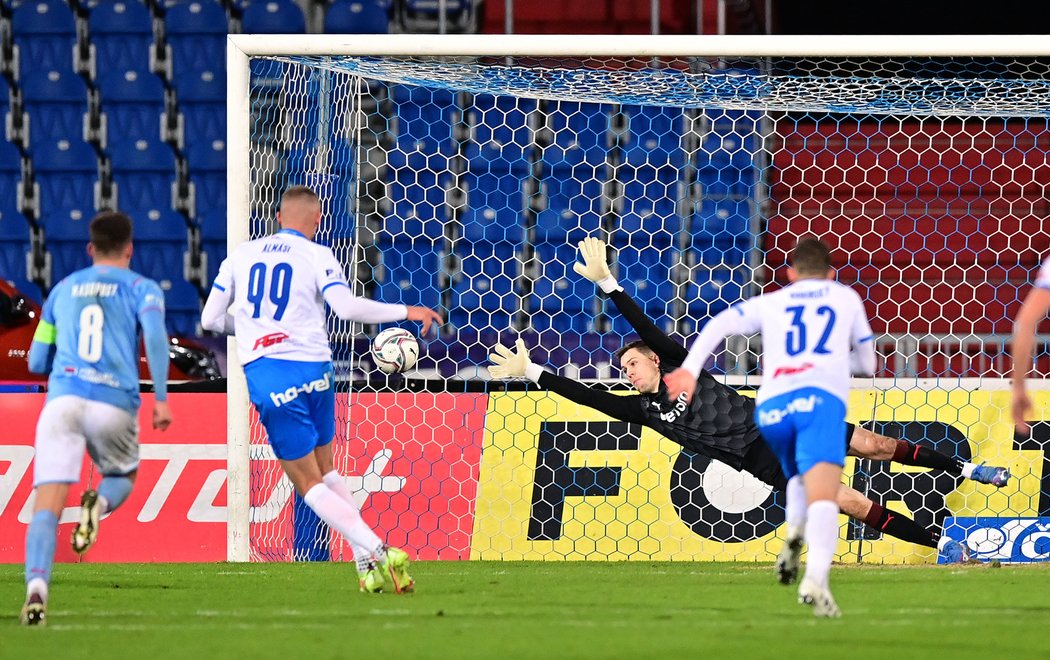 Ladislav Almási jednu penaltu proměnil, druhou už ne