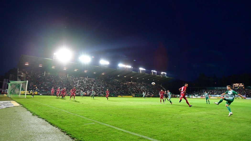 Pohled na Ďolíček během utkání Bohemians s olomouckou Sigmou