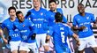 Radost fotbalistů Baníku Ostrava po gólu de Azeveda