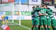 Fotbalisté Bohemians slaví gól proti Teplicím (2:0)