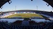 Perfektně odklizené hřiště na vítkovickém stadionu