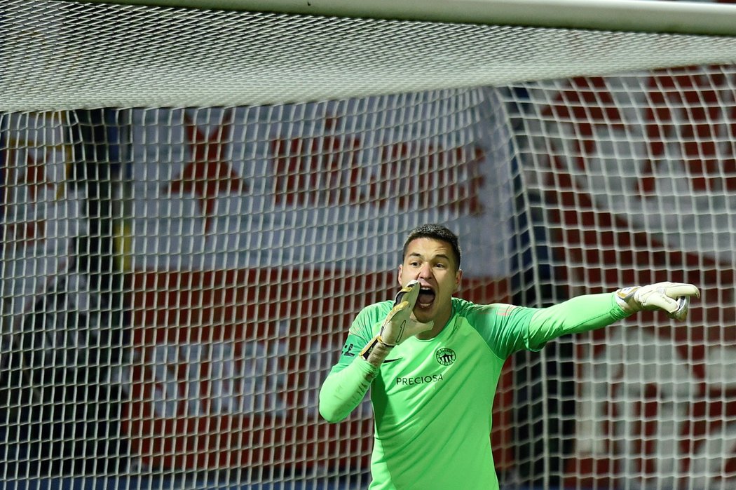 Liberecký brankář Filip Nguyen chytil penaltu Součkovi, ale prohře 0:3 nezabránil