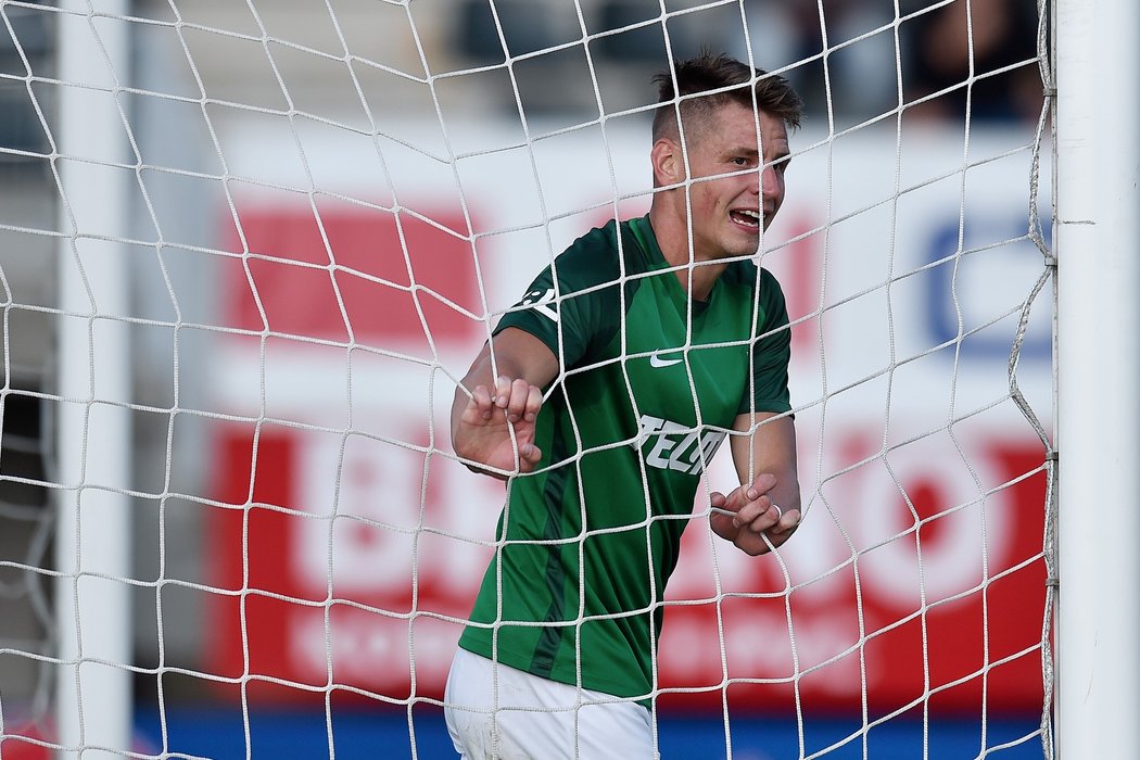 Momentka Lukáše Masopusta během zápasu 6. kola FORTUNA:LIGY, ve kterém se Jablonec utkal s Olomoucí