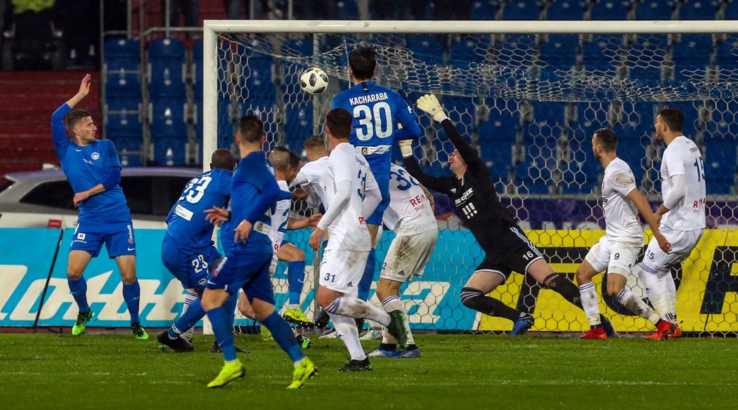 Kamso Mara vstřelil jedinou branku duelu Baník Ostrava - Slovan Liberec