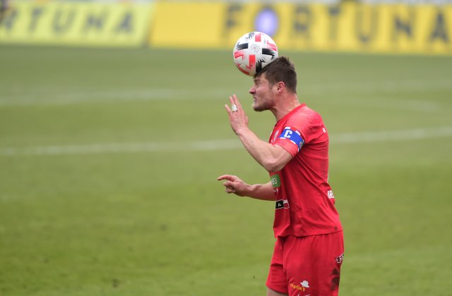 Pavel Dreksa v utkání s Olomoucí, které Zbrojovka prohrála 0:1