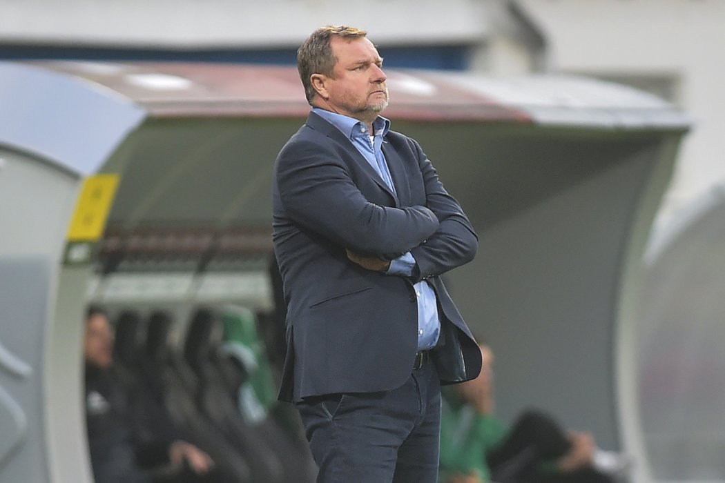 Pavel Vrba při zápasu Plzně proti Bohemians (3:2)