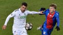 Zleva Aleš Nešický z Karviné a Pavel Šulc z Plzně v utkání fotbalové FORTUNA:LIGY