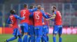 Fotbalisté Viktorie Plzeň slaví vyrovnání v utkání s Libercem