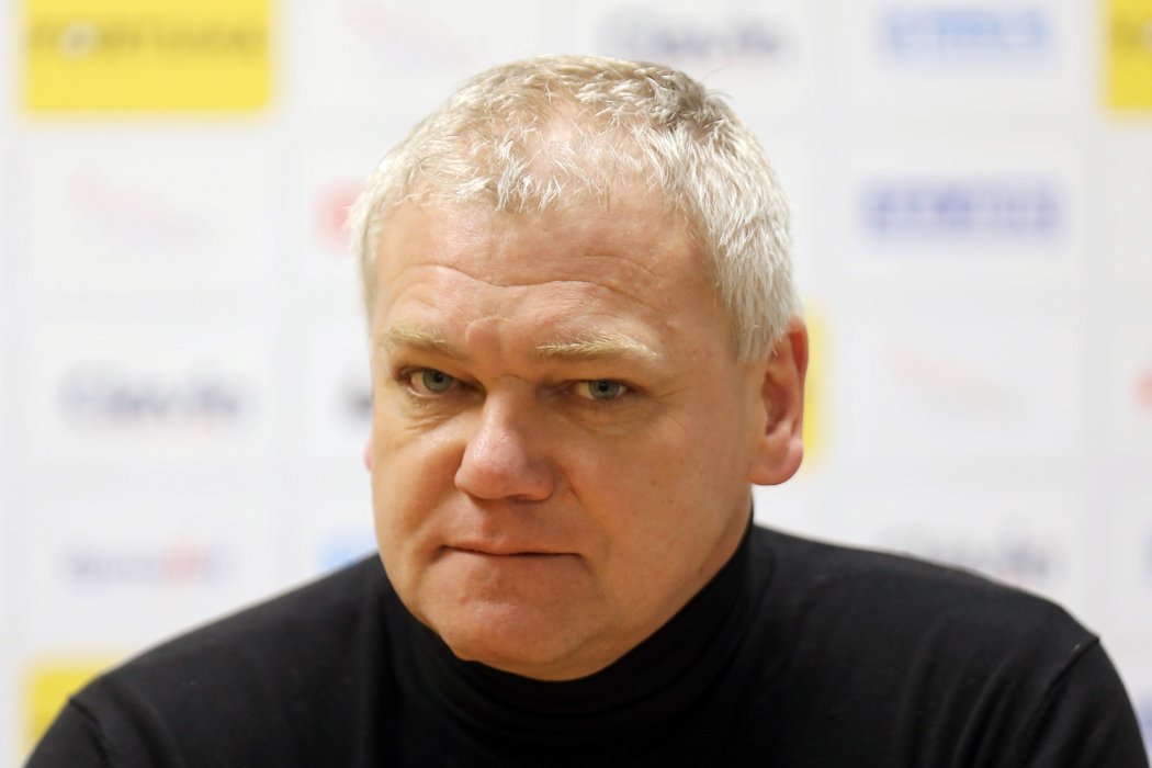Trenér Opavy Jiří Balcárek na tiskové konferenci po skončení zápasu s Plzní