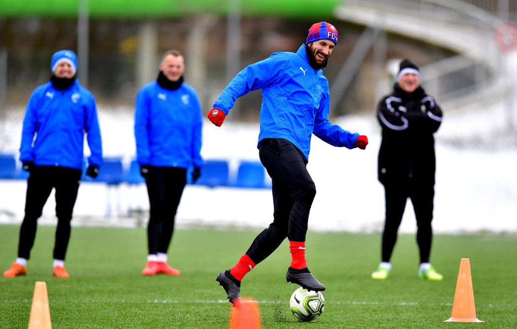 Roman Hubník při jednom ze cvičení na startu plzeňské zimní přípravy