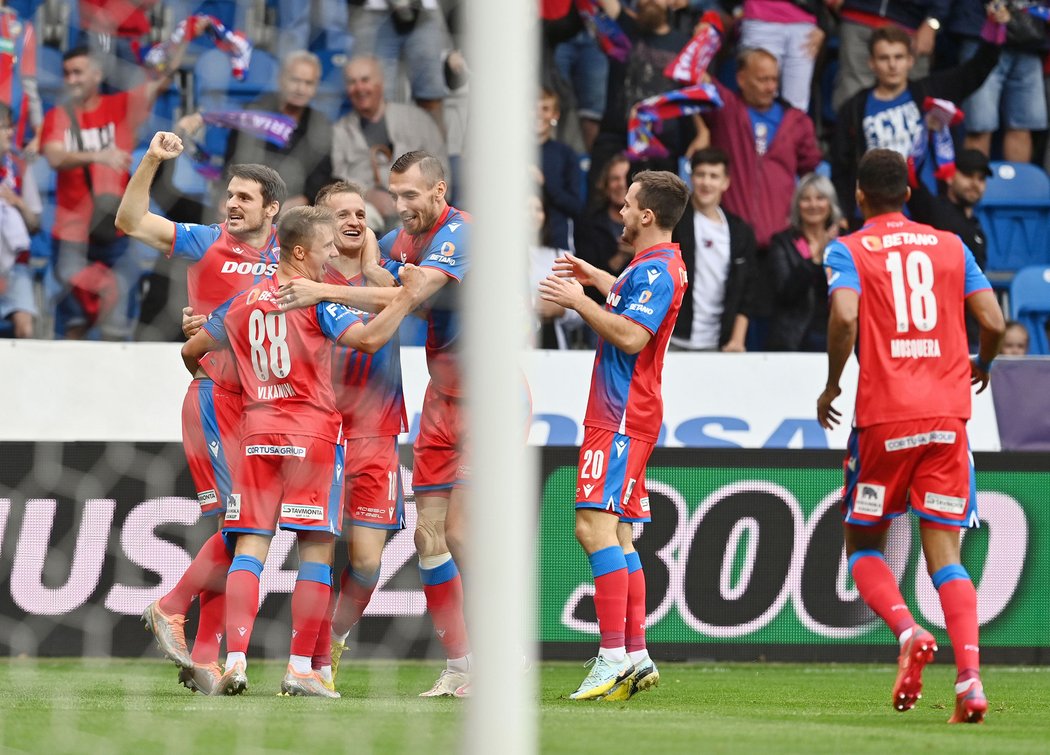 Plzeň slaví gól na 1:0