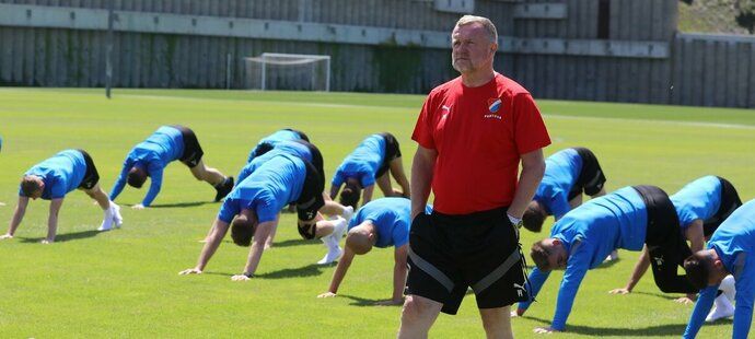 Pavel Vrba na tréninku Baníku