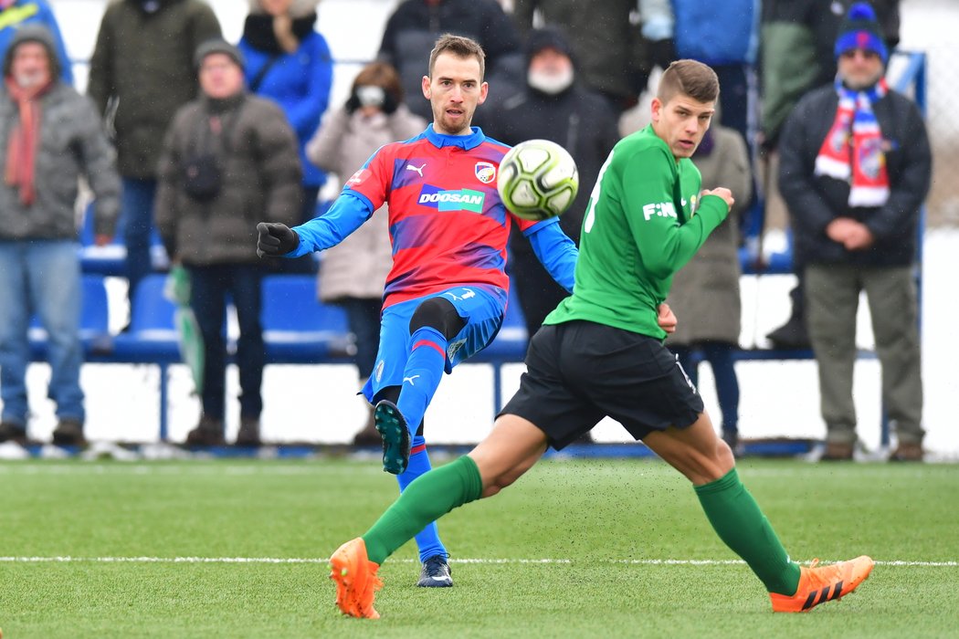 Tomáš Hořava v  zápase Plzně se Sokolovem