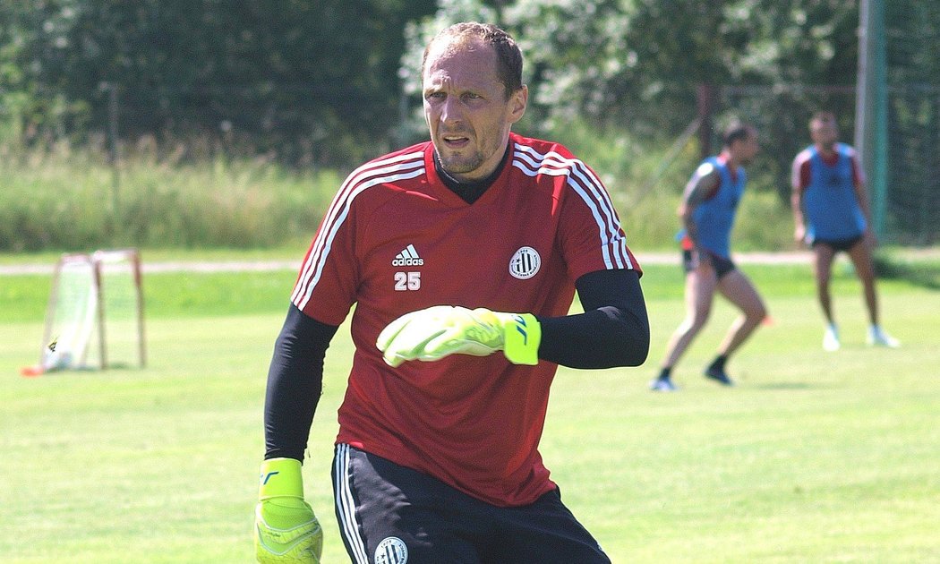 Jaroslav Drobný na tréninku českých Budějovic