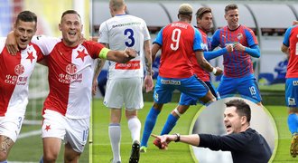 Slavia a Plzeň hrají vlastní soutěž, míní Holoubek. Rajnoch ale kritizoval