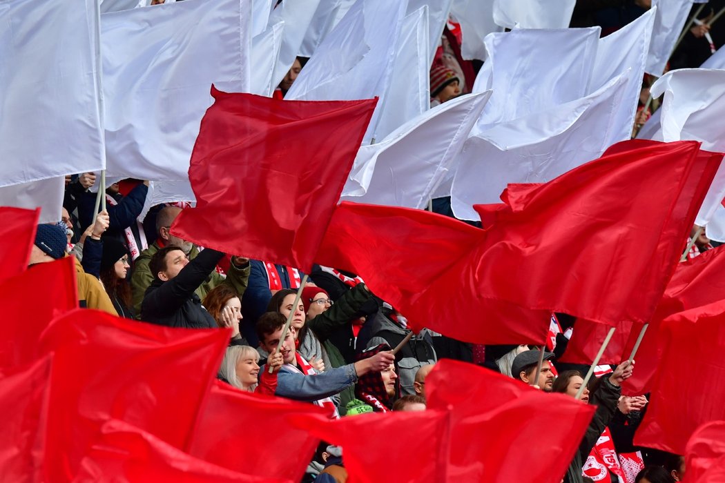 Fanoušci Slavie si na první domácí utkání v jarní části sezony přichystali tradičně skvělé choreo