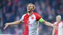 Tomáš Souček se raduje z gólu v ligovém duelu proti Baníku Tomáš Souček se raduje z gólu v ligovém duelu proti Baníku