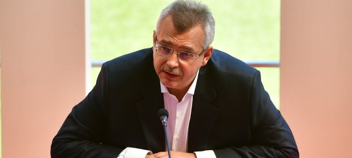 Jaroslav Tvrdík na tiskové konferenci Slavie před novou sezonou 2020/2021
