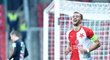 Tomáš Souček vstřelil z penalty gól v utkání Slavie s Teplicemi