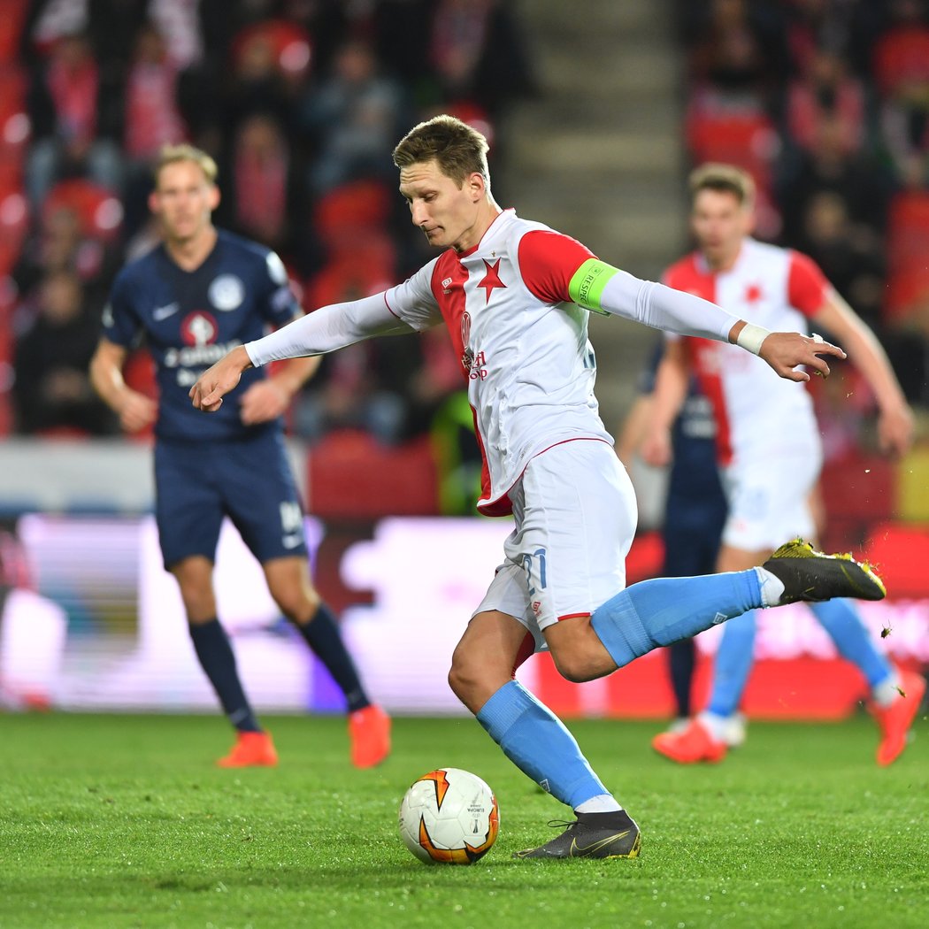Milan Škoda otevřel skóre zápasu Slavie se Slováckem