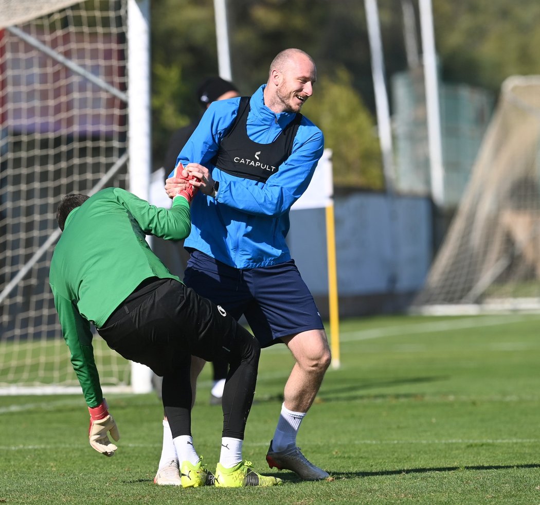 Michael Krmenčík na soustředění Slavie v Lagosu