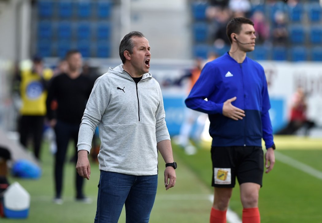 Trenér ostravského Baníku Tomáš Galásek během utkání proti Slovácku