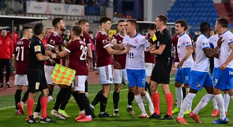 SESTŘIH: Baník - Sparta 2:2. Drama se třemi penaltami, vyrovnal Tetour