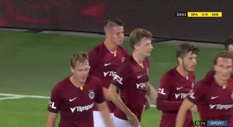 SESTŘIH: Sparta - Jablonec 2:1. Hložek skóroval i nahrával, v akci VAR