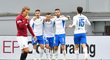 Fotbalisté Liberce se radují po vlastním gólu sparťana Martina Frýdka