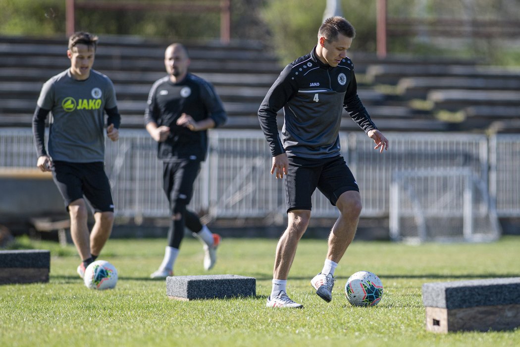 František Čech, Patrik Vízek a Otto Urma na tréninku &#34;votroků&#34;