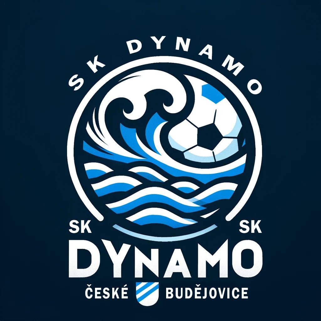 Umělou inteligencí vytvořené logo Dynama České Budějovice