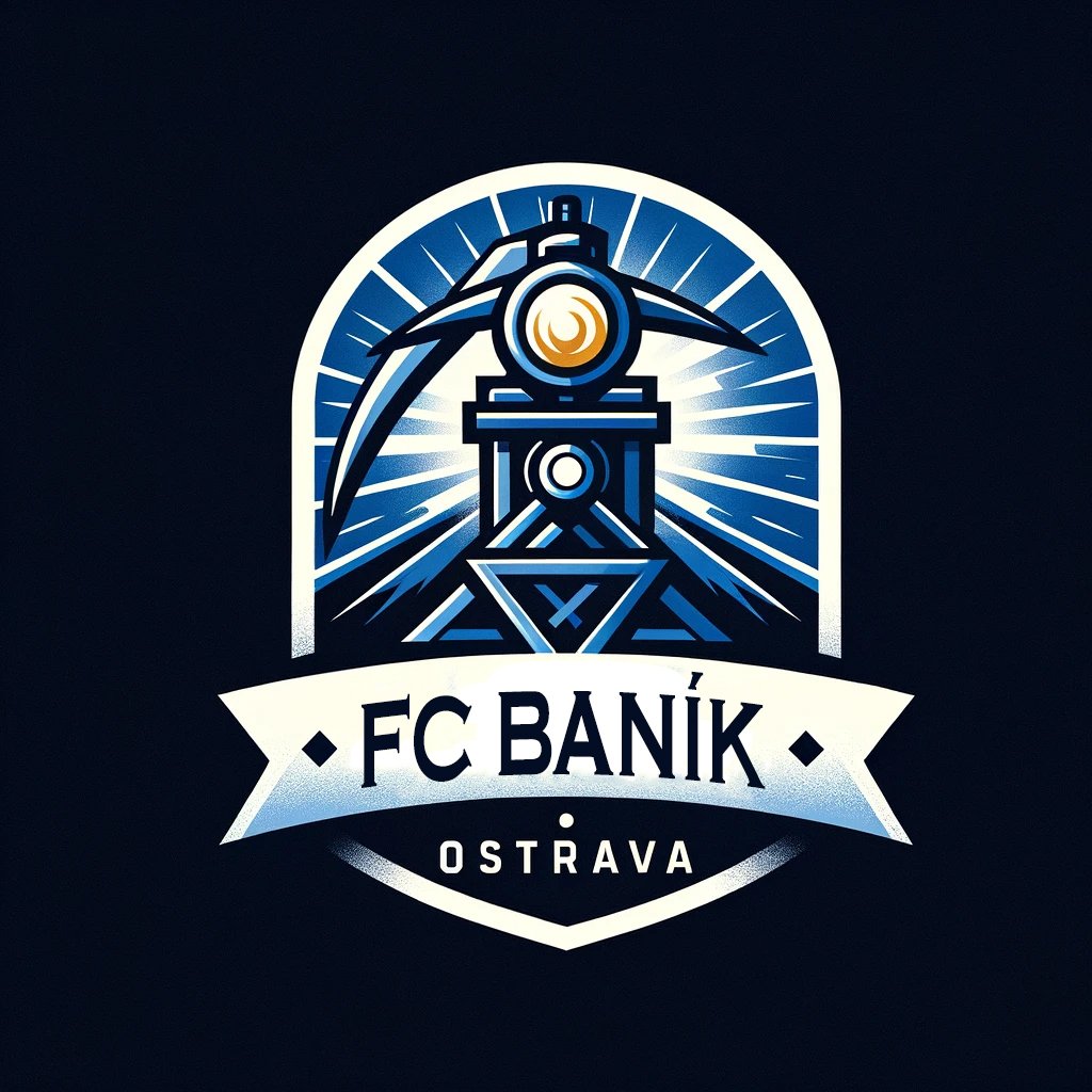 Umělou inteligencí vytvořené logo Baníku Ostrava