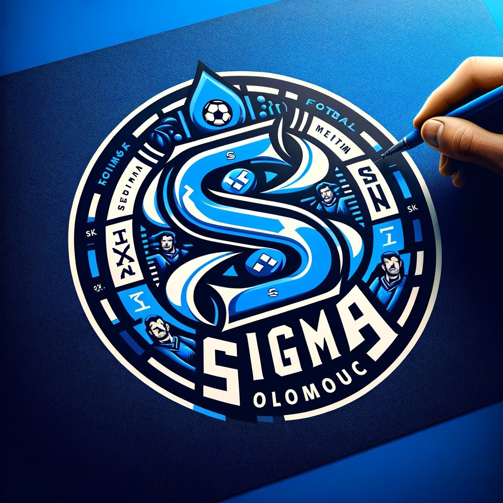 Umělou inteligencí vytvořené logo Sigmy Olomouc