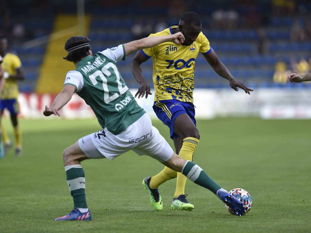 Fotbalisté Zlína v zápase s Jabloncem