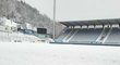 Zlínský stadion s nasněženou nadílkou před duelem proti Slavii