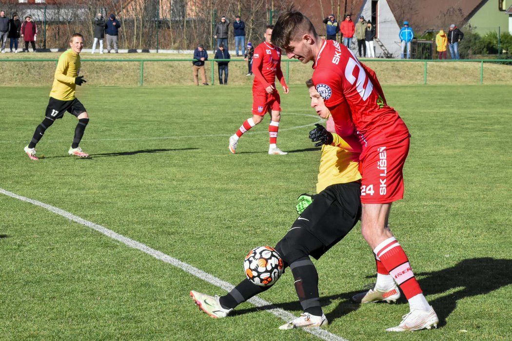 Fotbalisté Líšně v přípravném duelu proti Rosicím